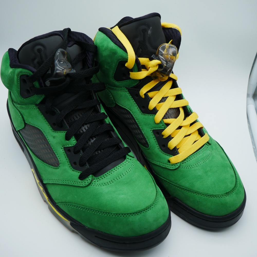 Air Jordan 5 Retro SE Oregon Apple Green Black CK6631-307 Mens 9.5
